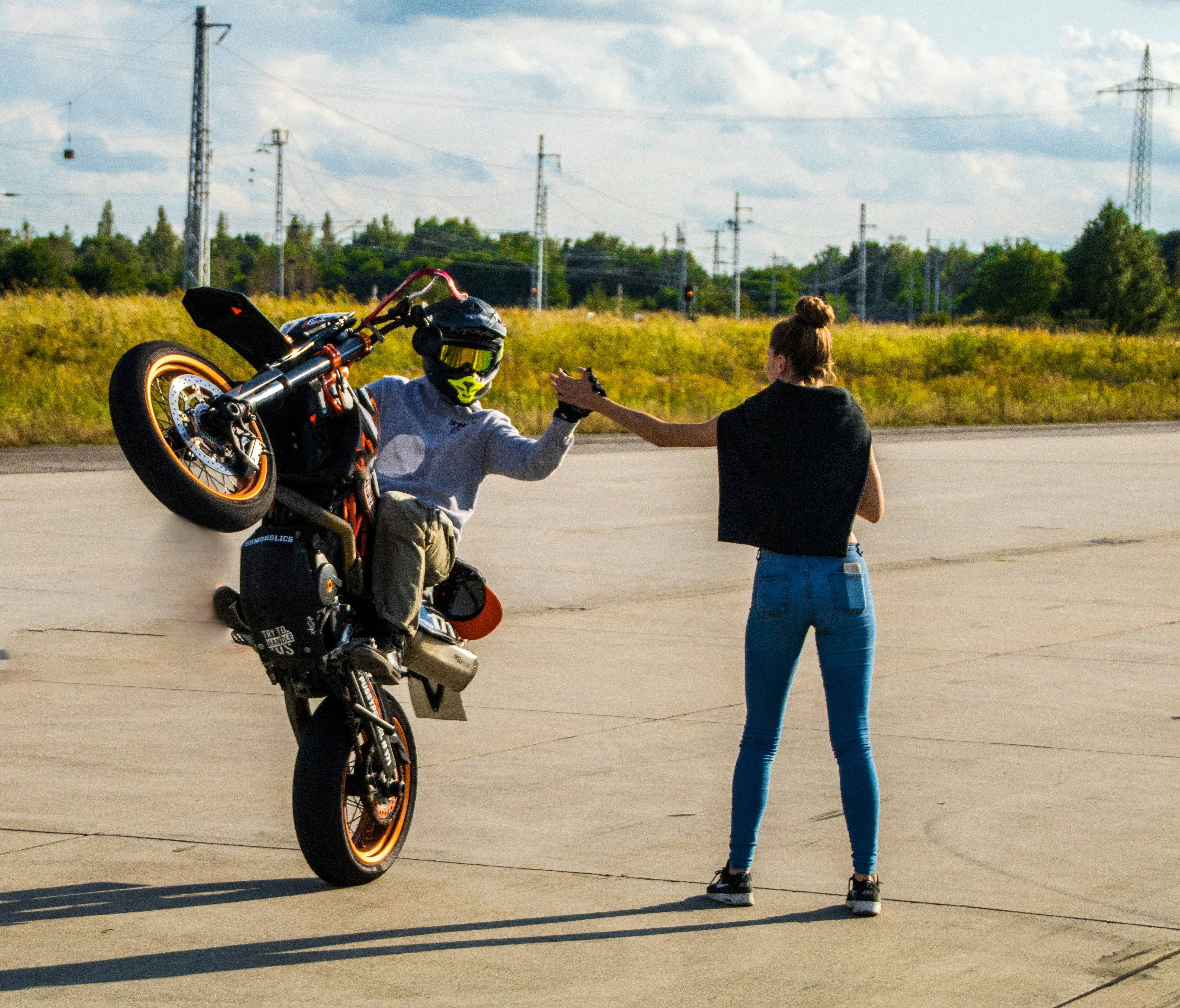 Motorrad-Wheelietraining - Gift Image